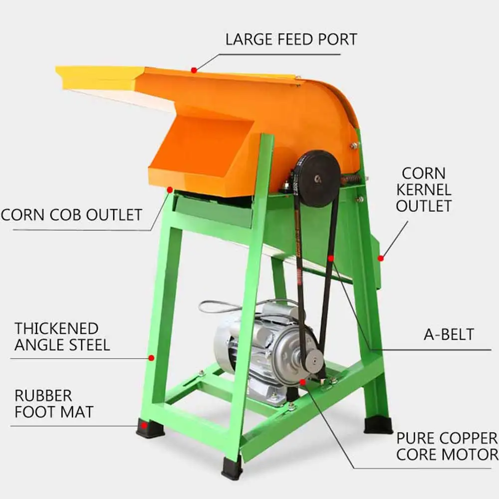 Full-automatic Electric Corn Shelling Threshing Machine Household Small Pulverizer Processador Peeler