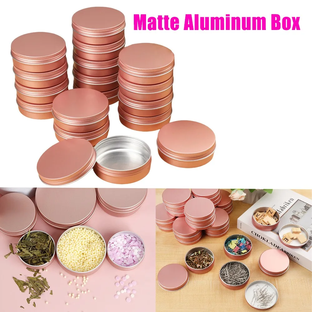 50PCS Aluminum Thread Double Frosted Split Jar 5/ 10/ 15/ 30/ 50/ 60/ 80/ 100/ 150g Cosmetic Metal Travel Storage Jar Kit Set