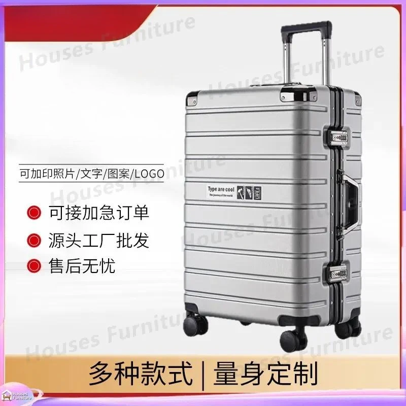 For Luggage Smart Suitcase with Cup Holder USB Charging Port Universal Wheels Durable Password Lock Travel Trolley