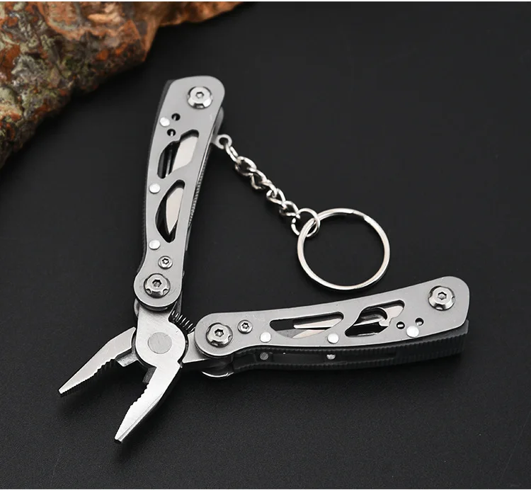 Mini Multifunktionale Messer Zange Outdoor Tragbare Kombination Werkzeug Zange EDC Klapp Schlüsselbund Tasche Messer Zange – Detail 7