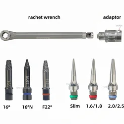 Kit per la rimozione dell'impianto dentale Set SOS per espansore osseo Rimuovi la chiave a cricchetto per dispositivo rotto