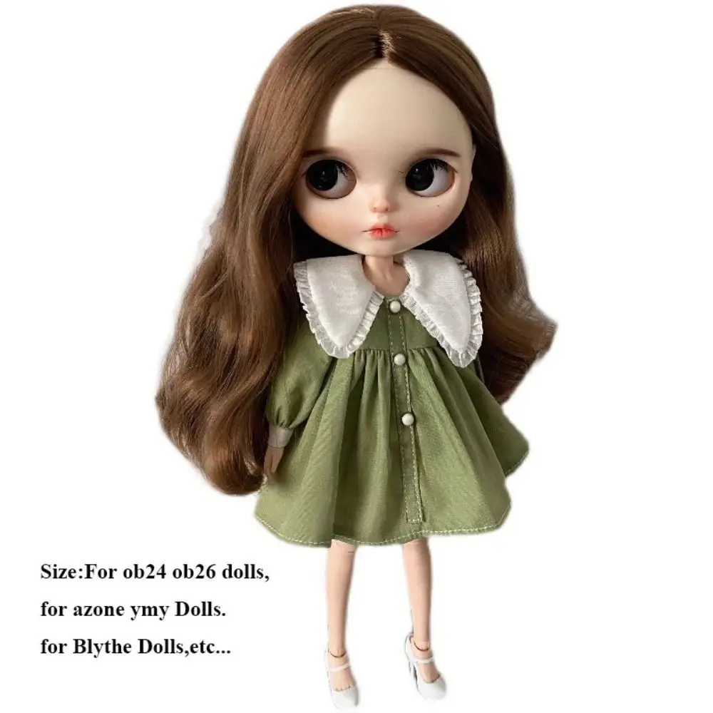 Doll Party Clothes Lapel Collar Dresses For ob24 ob26 dolls for azone ymy Dolls Princess Dresses for blythe Dolls Accessories