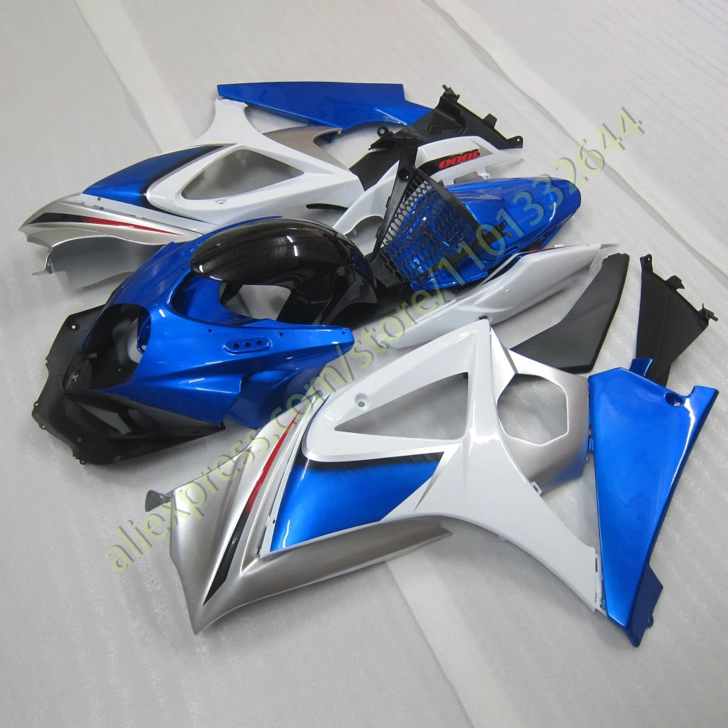 Motorcycle Kuip Set GSXR 1000 2007 2008 Blauw Wit Stroomlijnkappen Panel Kit Carrosserie Fit voor GSXR 1000 07 08
