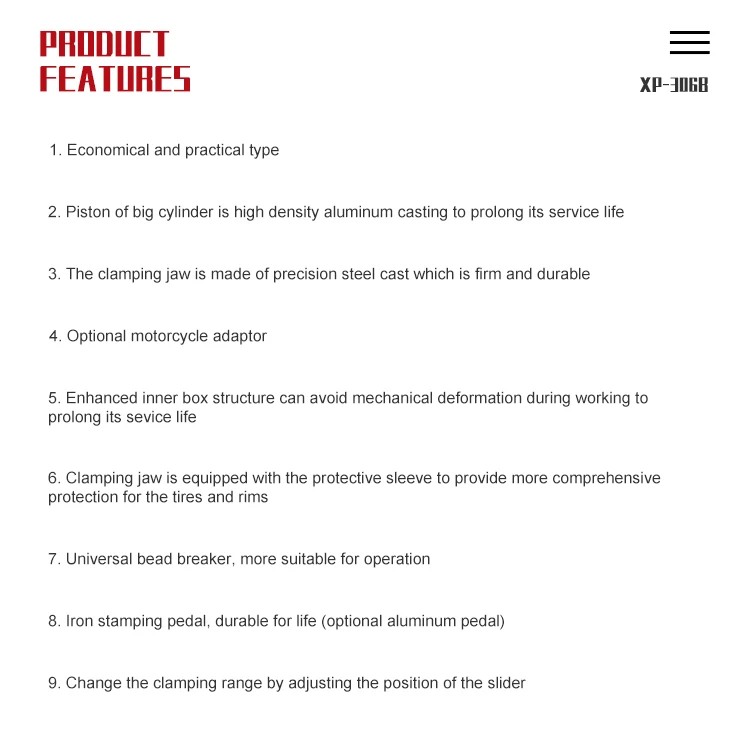 XPROMISE Car Repair Center Easy to Use Tire Changer for Sale