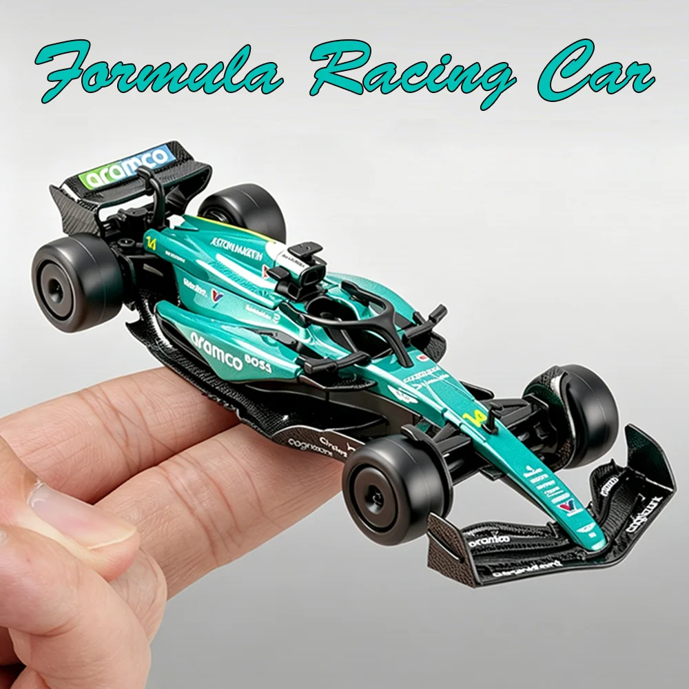 

1:43 F1 Formula Racing Car Alloy Diecast Models Toys Rubber Tires with Acrylic Box Metal Body Miniature Vehices Study Decoration