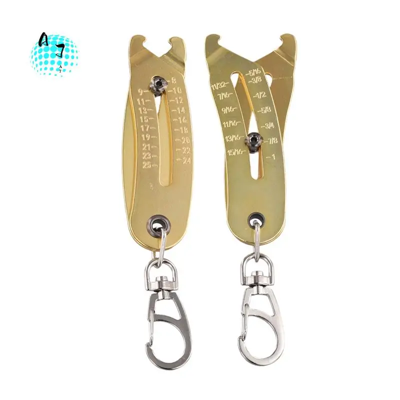 

A07F-2PCS Portable Precise Thread Size Checker Keychain For Precise Measurement