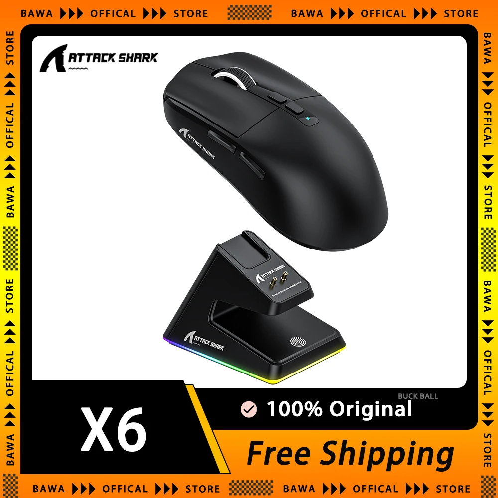 lightpeso ergonomic e sports gaming mouse ataque tubarao x6 modo tri acessorio para gamer computador office man gift paw3395 01