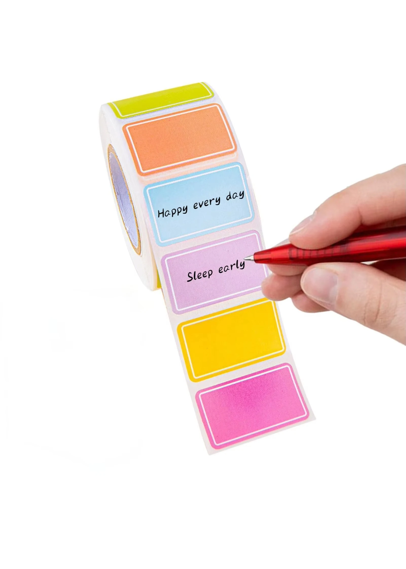 

500 Waterproof Colored Labels Stickers Color-Coding Removable Labels Solid Colors Tags for Inventory Address File Classification
