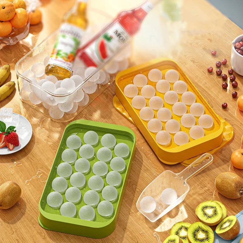 GIANXI PP Material Ice Mould Quick Demould Ice Cube Tray Creative Party Bar Kitchen Freezer Cooling Drink Ice Box Silicone Molds