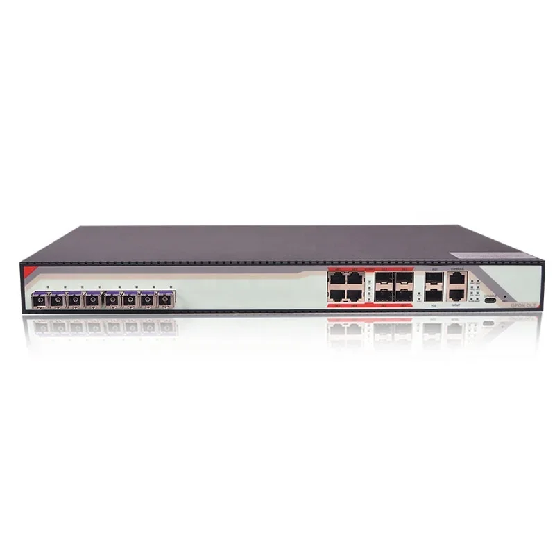 Professional 1U 8 pon ports fiber optic communication equipment GPON OLT Price