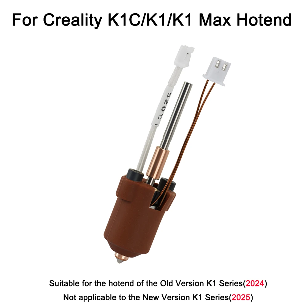 Für Creality K1c Düse K1 Max Gehärtete Stahldüse Schnellwechsel All-in-One High-Flow Bimetall Heatbreak für Ender 3 V3 3D-Drucker