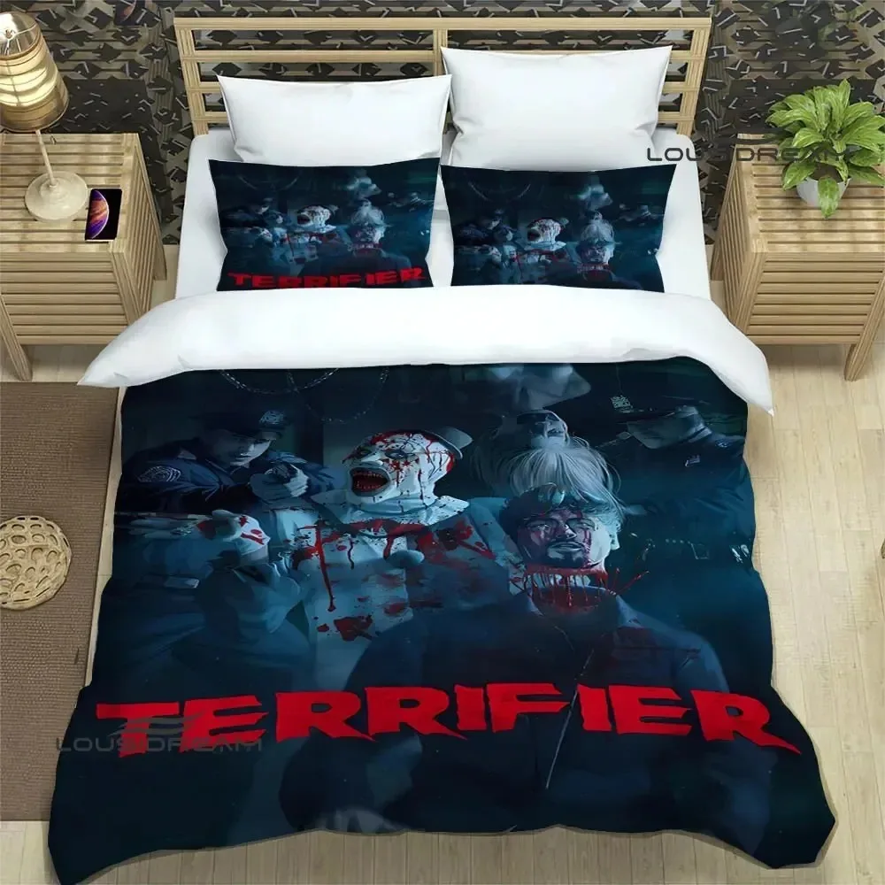 Terrifier horror printed Bedding Sets exquisite bed supplies set duvet cover bed comforter set bedding  set luxury birthday gift