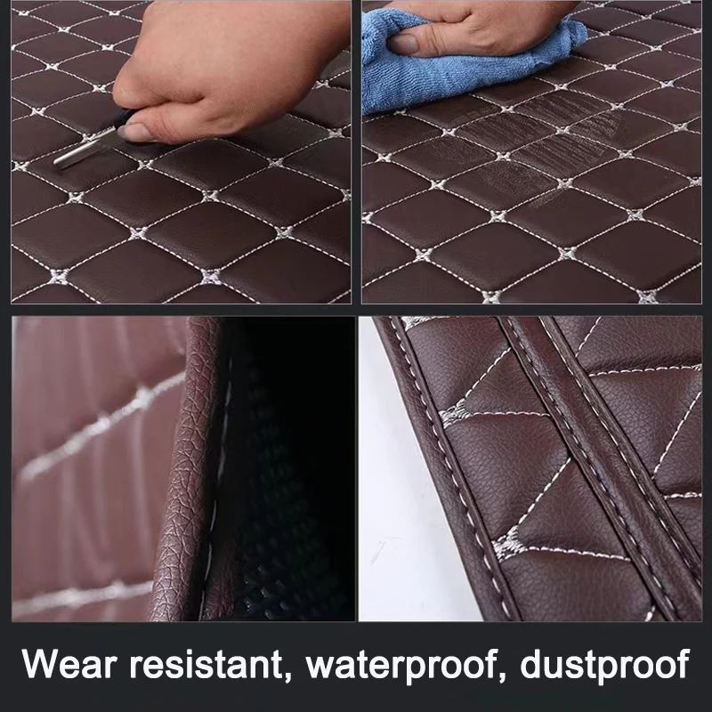 Custom Made Leather Car Floor Mats For Toyota Land Cruiser Prado 120 2003 2004 2005 2006 2008 Carpets Rugs Foot Pads Accessories