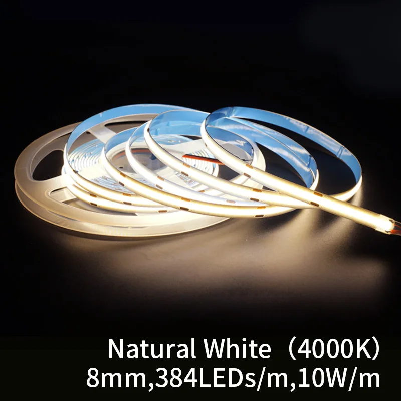 teopek 5 m COB RGB CCT RGBW warme natürliche kühle weiße LED-Streifen DC12V/24 V flexible hohe helle dotless bunte LED-Band-Lichtleiste RA90 6