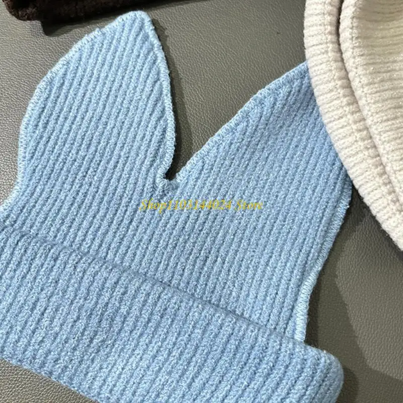 N5KE Rabbits Ear Hat for Women and Teens Warm Caps Outdoor Activity Pullover Hat Fashion Skull Hat for Winter Autumn