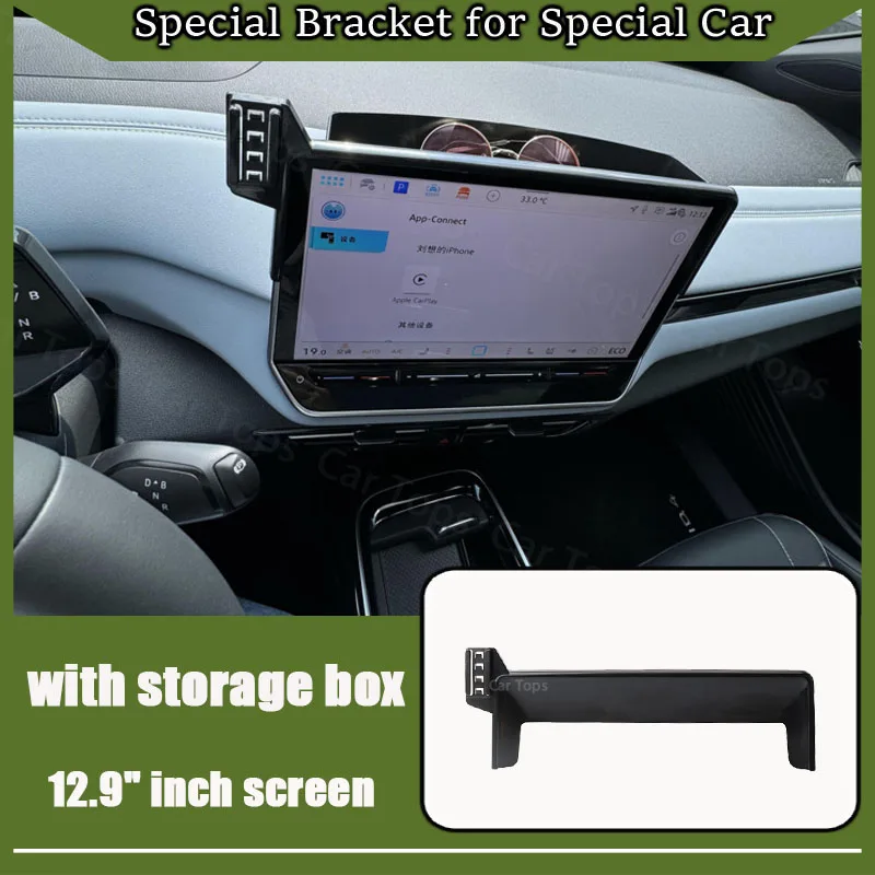 حامل هاتف السيارة المحمول ل Volkswagen VW ID.Buzz GTX 2025 12.9 "شاشة جبل MagSafe قوس حامل شاحن لاسلكي الملحقات #3