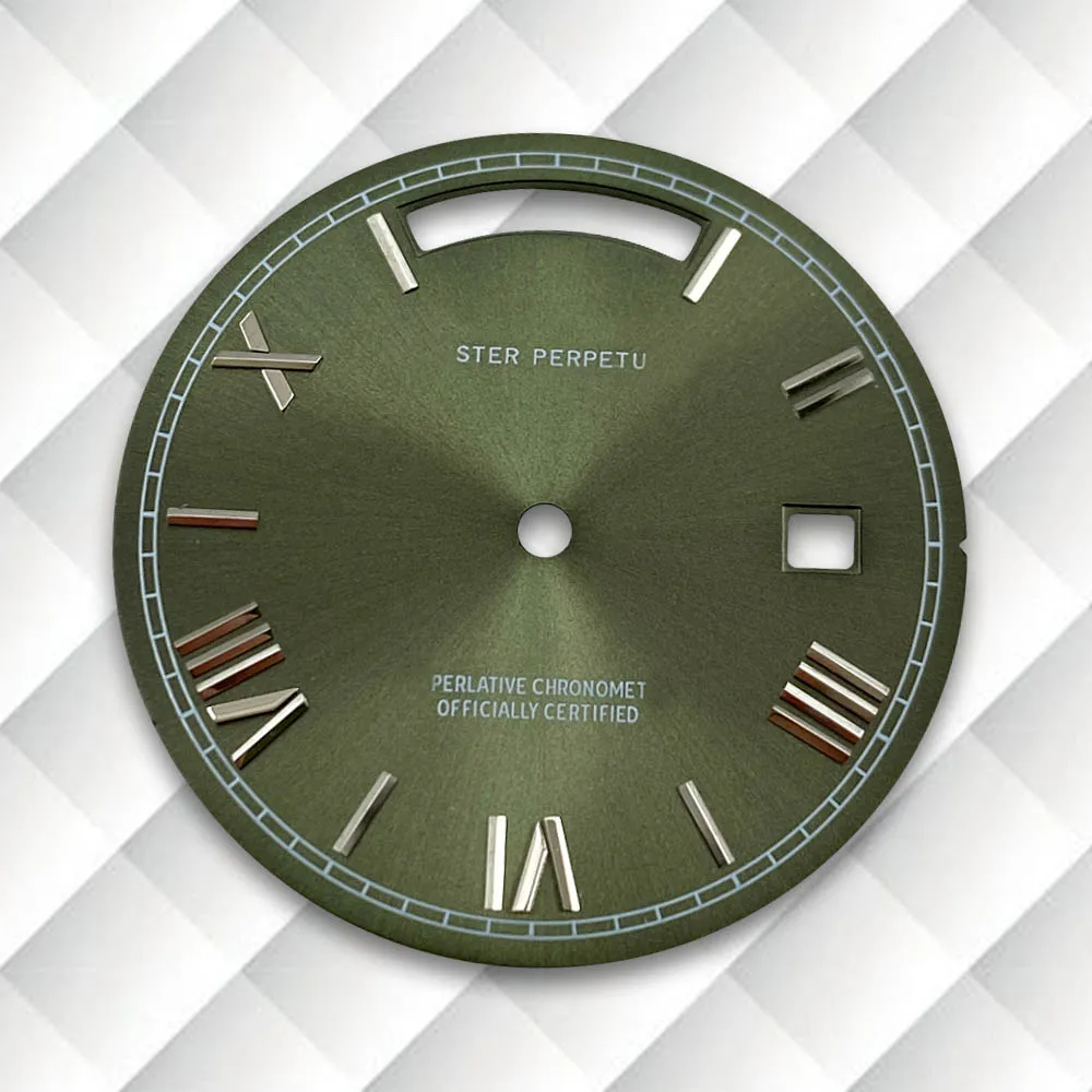 Latest styles 31mm S Logo Day And Date Rome Dial Suitable For 8285 Movement High Quality Dial Watch Modification Accessories