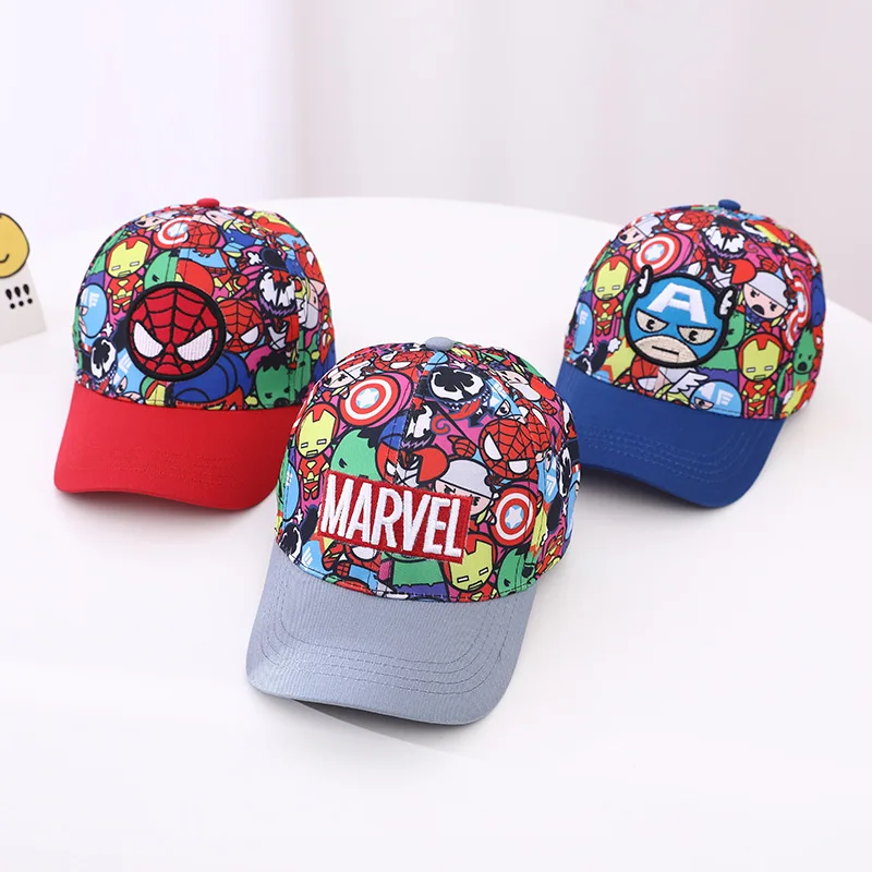 Marvel serie cartoon Iron Man nuova tendenza della moda per bambini cool anime periferici parasole e protezione solare berretto da baseball regali