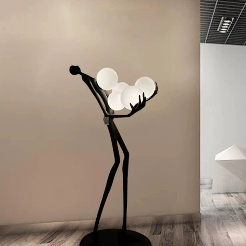 Post-modern Standing Lamp Art Design Glass Ball Floor Lamp For Living Room Hallway Study Room