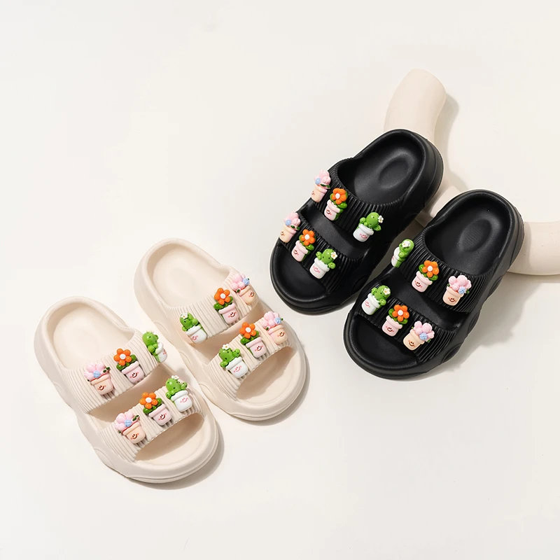 

Kids Sandals Sweet Bathroom Shoes Non-slip Children Slippers Casual for Vacation 2025 New Fashion Boys Girls Cute Slippers Soft
