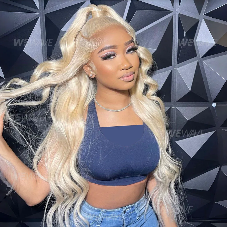 

613 Body Wave Human Hair Wig 13X6 Blonde 13x4 Hd Lace Frontal Wig 30 38 Inch Transparent Lace Front Pre Plucked Wigs For Women