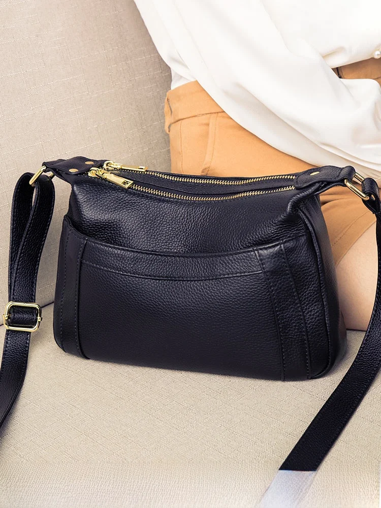 

ODTINNA Genuine Leather Women's Bag Large Capaci Versatile oulder Crossbody Bag for Middle-Aged And ly Women