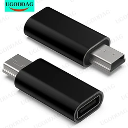 Mini 5 Pin USB Adapter B Male to USB Type C Female Data Data Transfer Connector for MP3 Digital Camera GPS