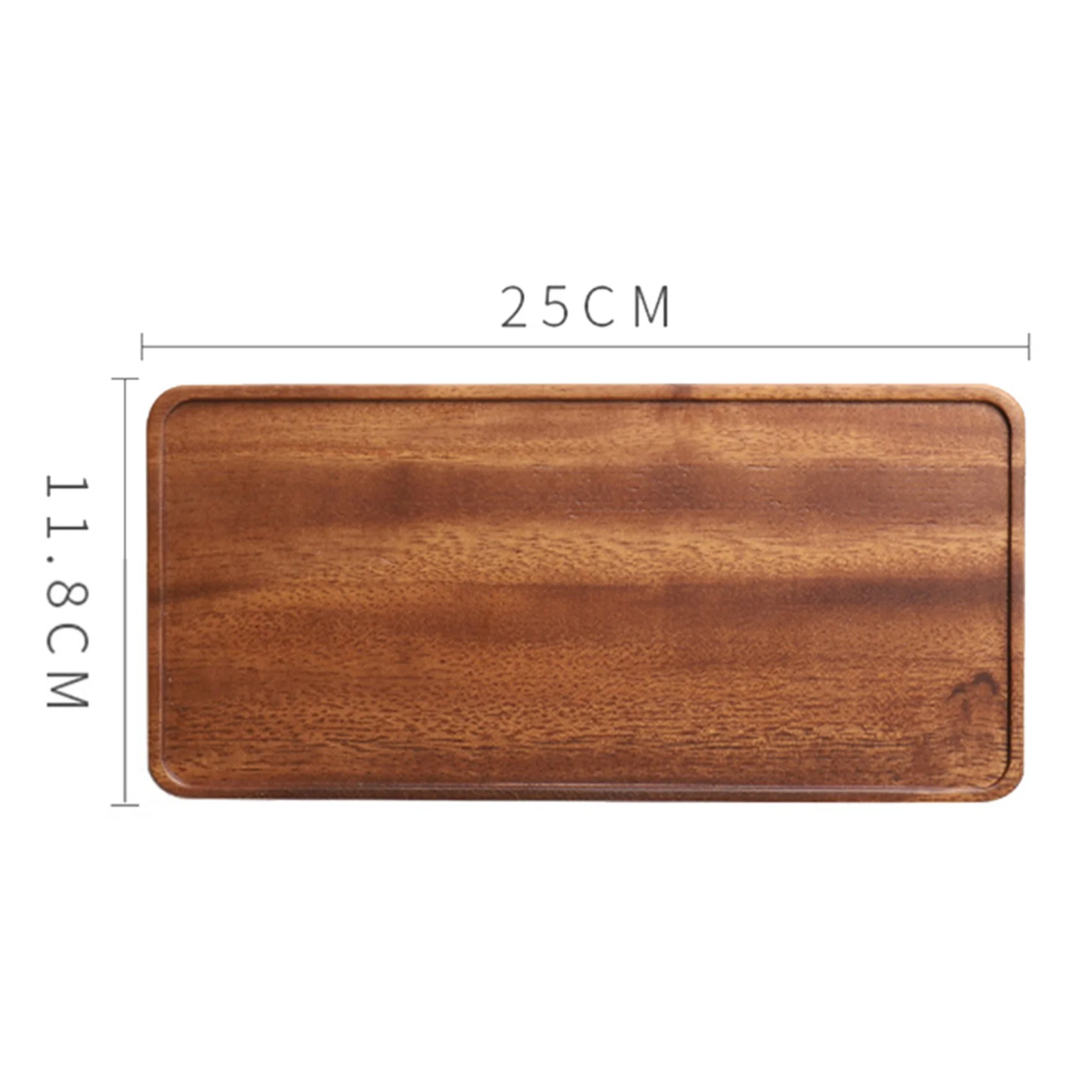 2X South American Walnut Tray, Solid Wood Wooden Afternoon Tea Tray, Fruit Tray, Coffee Shop Simple Snack Tray