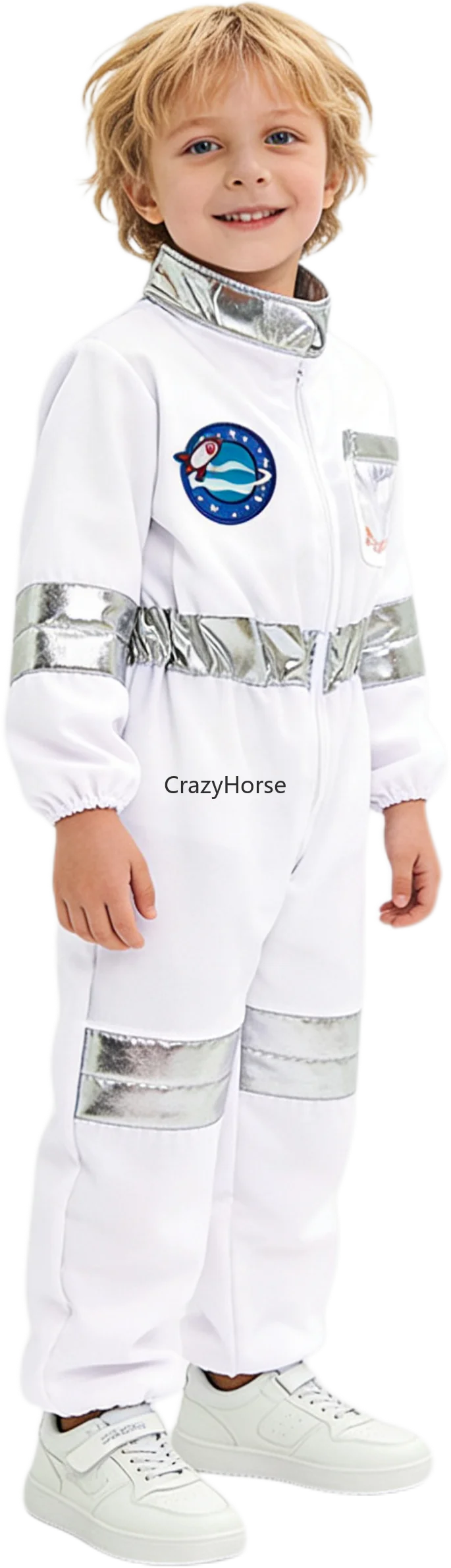 New Astronaut Boys Girls Cosplay Costume for Kids Spaceman Child Halloween Dres… - Image 5