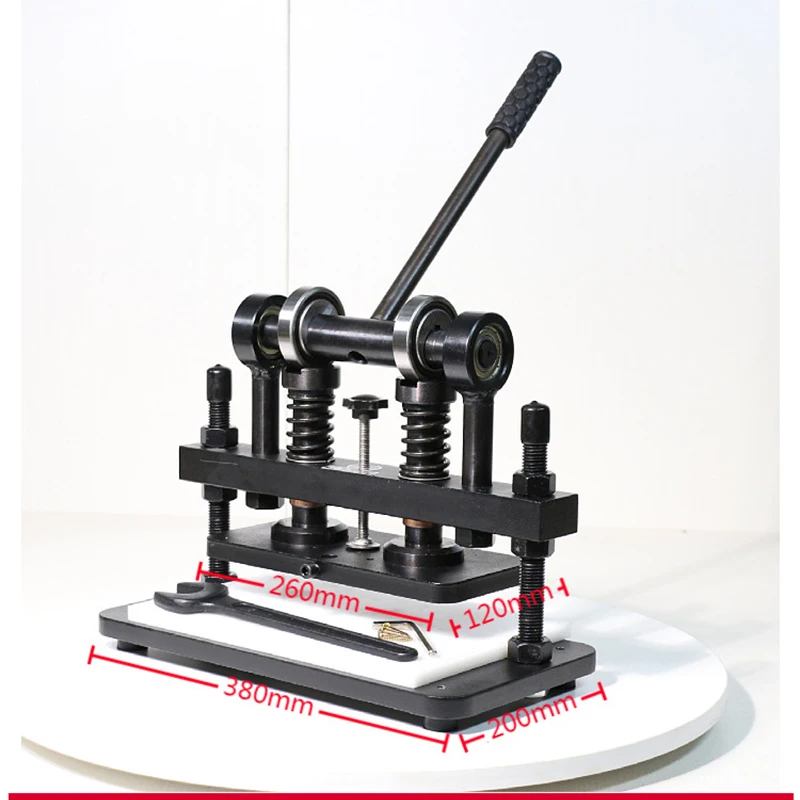 Small Manual Die-Cutting Press Fabric Leather Cutting Machine Hand Operated Die Cutter Press for Cloth PU Leather Craft Cutting