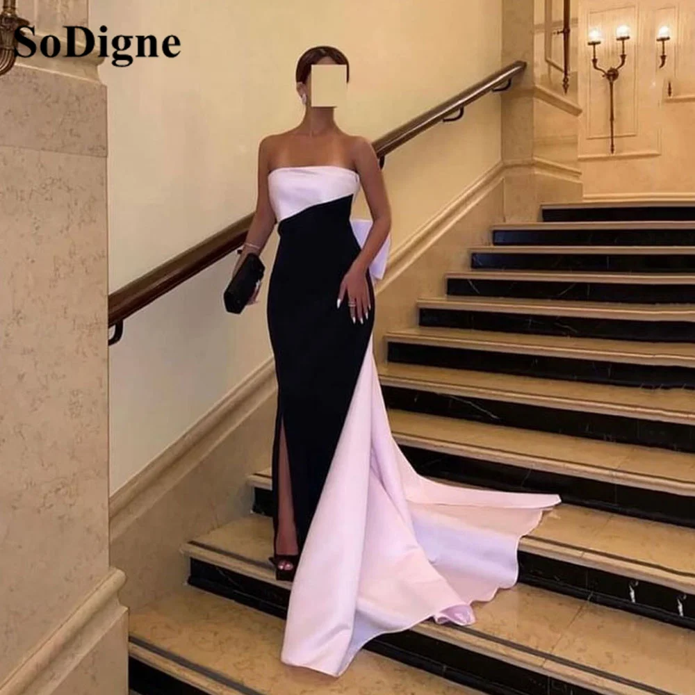 SoDigne Saudi Arabic Prom Gown Women Simple Mermaid Evening Dresses With Cape Prom Gowns Formal Party occasion Dress 2024