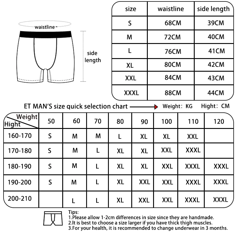 ETHIKA 1Pcs Sexy Underwear Boxers Fashion Print Underpants Male Boxers Men's Panties Plus Size Man Boxer Briefs Men Boxershorts