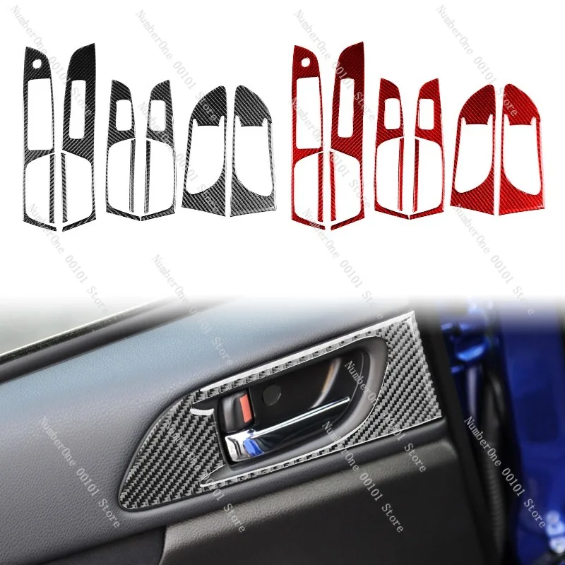 Suitable for Subaru WRX 15-21 carbon fiber window lift panel protective cover protective interior modification