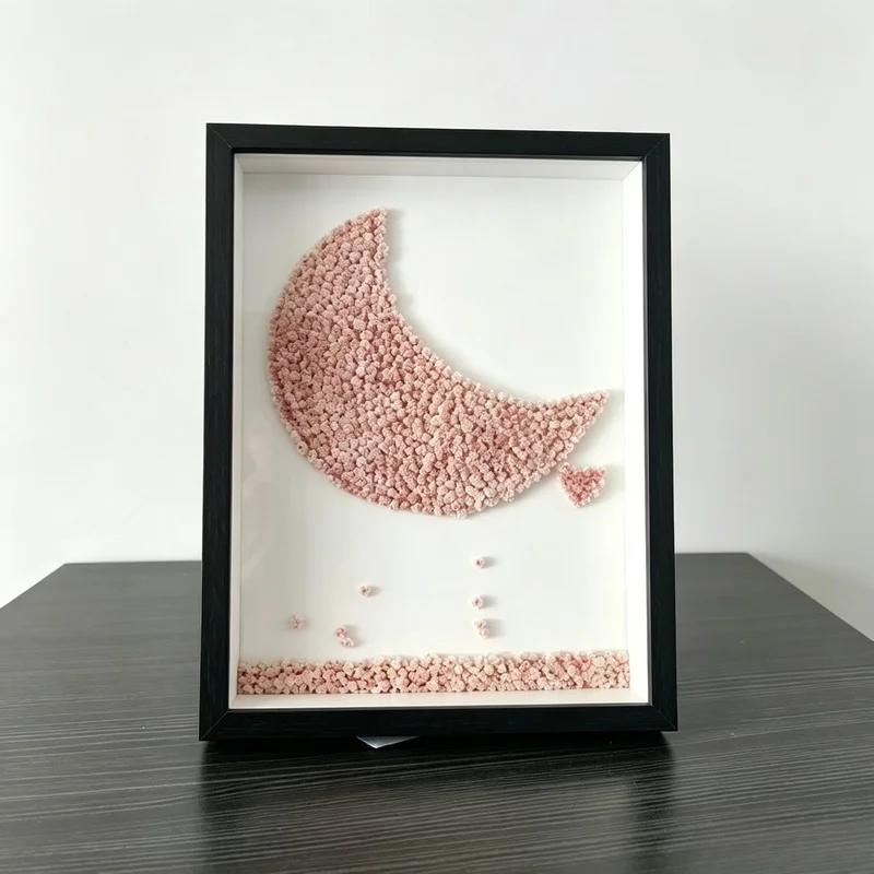 3cm Depth Shadow Box Frame, Wooden Display Case for 3D Artworks, Nordic DIY Wood Picture Frame for Home Photo Decoration