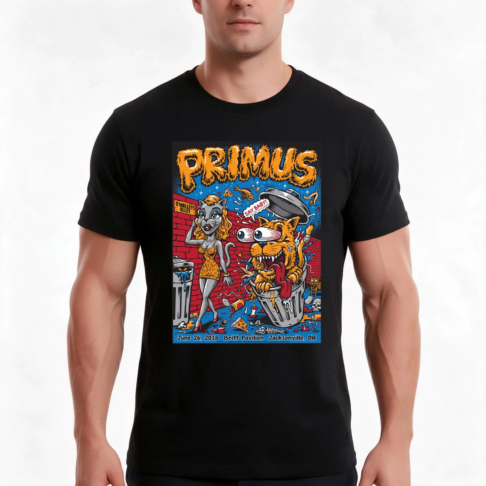 Primus For Fans T-Shirt, Summer Casual Cotton Tee, Oversized Streetwear Tops, Vintage Graphic Print, Loose Fit Short Sleeve