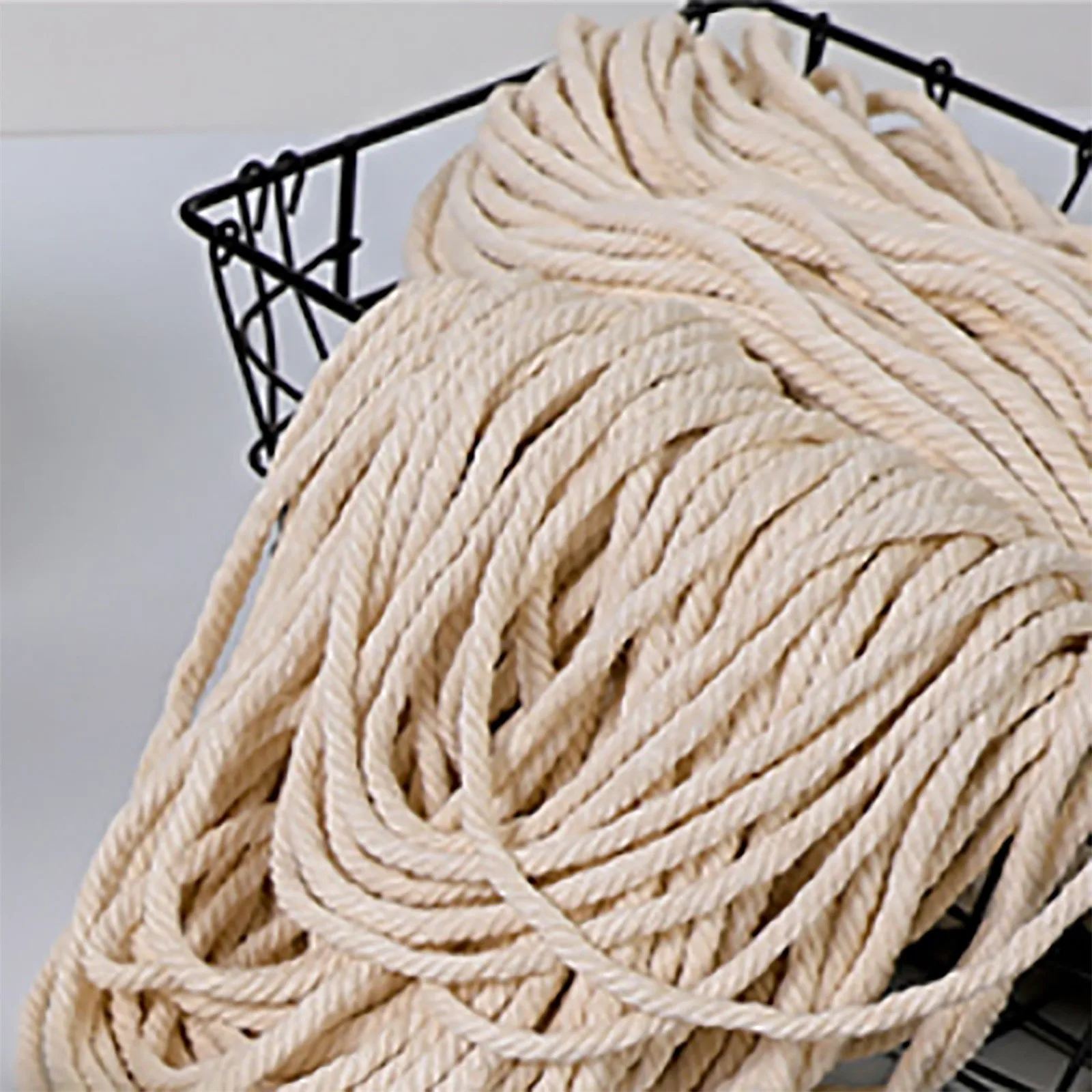 3mm X 300m Strands Twisted Macrame Cotton Cord for Wall Hanging Plant Hangers Crafts Weaving Yarn Knitting Rope Cotton Cord