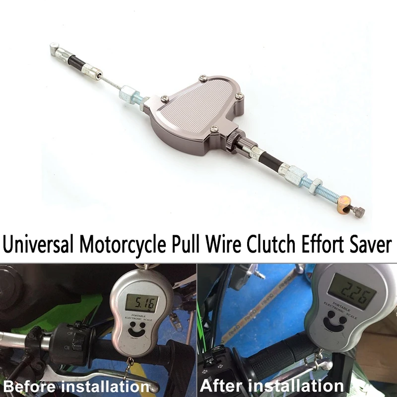 Universal Motorcycle Pull Wire Clutch Effort Saver Stunt Clutch Cable Easy System For Yamaha Kawasaki Suzuki