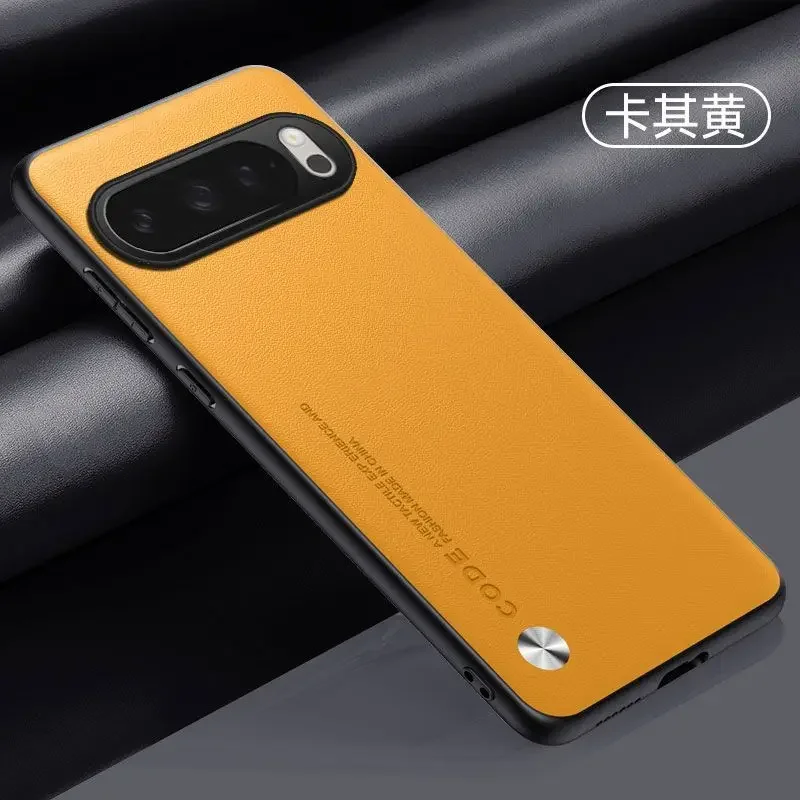 حافظة لهاتف Google Pixel 10 ProXL حافظة جديدة بسيطة من الجلد العادي لهاتف Google Pixel 10 Pro XL مقاومة للصدمات Funda