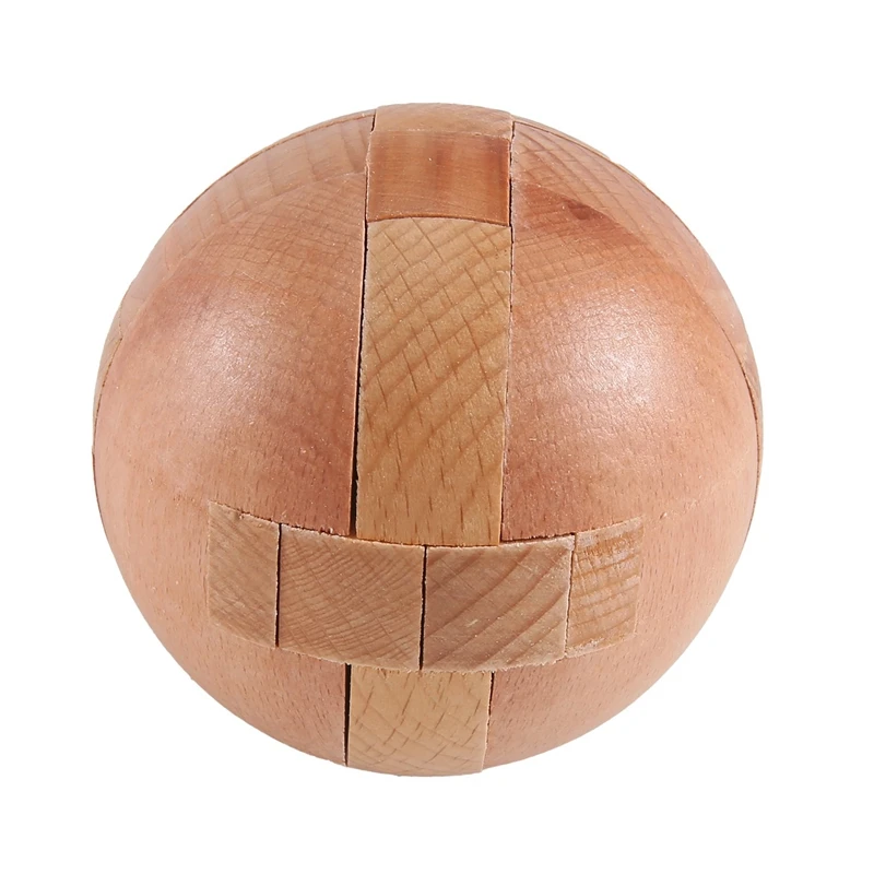 L67A Wooden Puzzle Magic Ball Brain Teasers Toy Intelligence Game Sphere Puzzles For Adults/Kids