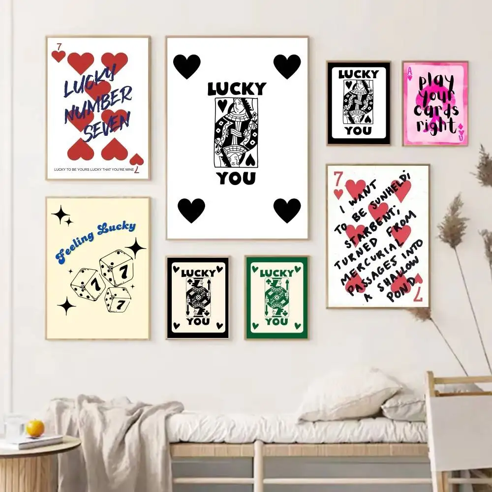 Tarjeta Ace con refranes positivos, póster de moda impreso, arte autoadhesivo, pegatina de papel impermeable, decoración de pared de habitación, cafetería, Bar, 1 ud.