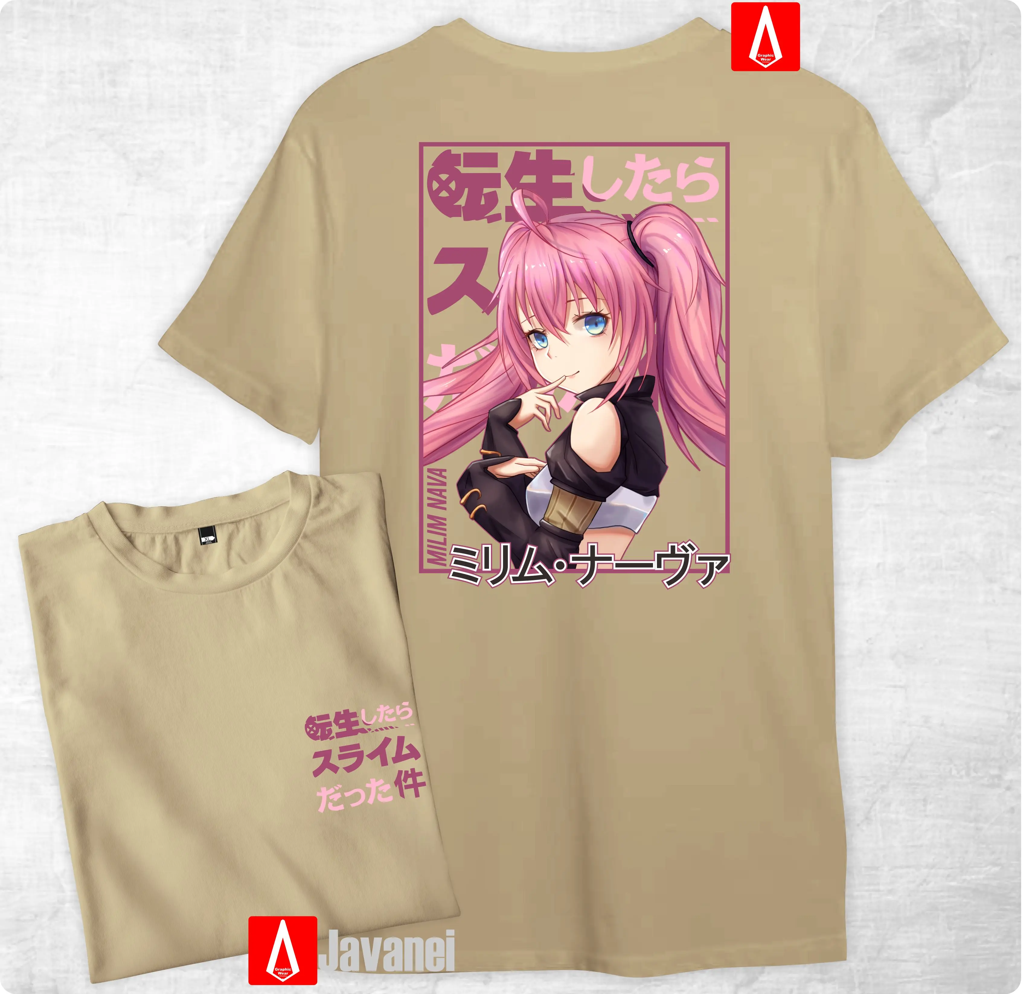 Anime milim nava datta slime ken rimuru manga wibu japan distro cotton combed 30s javanei