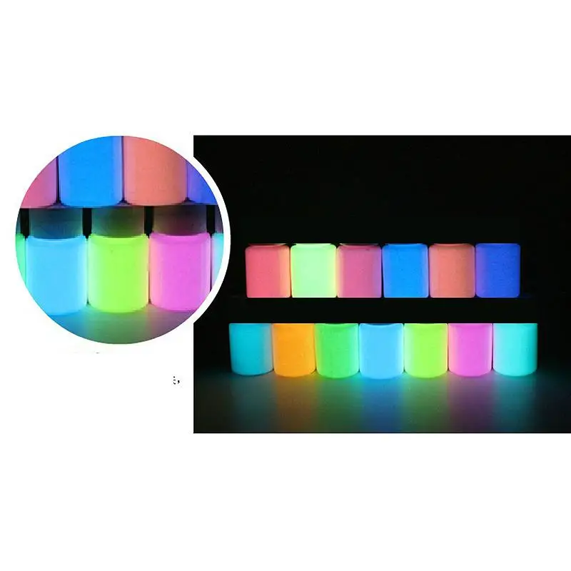 20g/Bottle Water-Based Luminous Paint Super Bright Fluorescent Pigment Paint Glow In Dark Painting Water Color Artwork Party