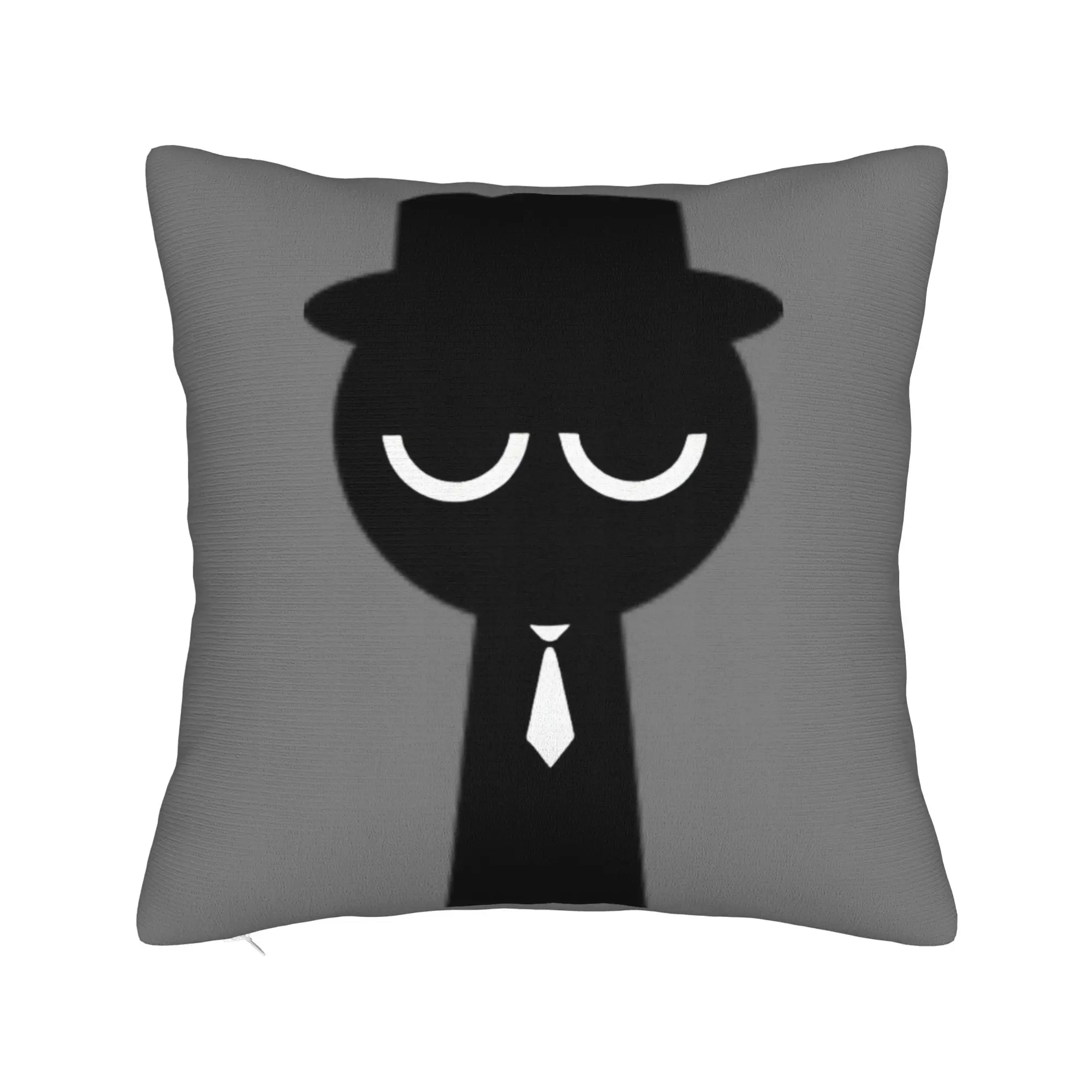 Black Sprunki Square Pillow Case Cartoon Game Cushion Cover Funny Zipper Decor Pillowcase for Home 18