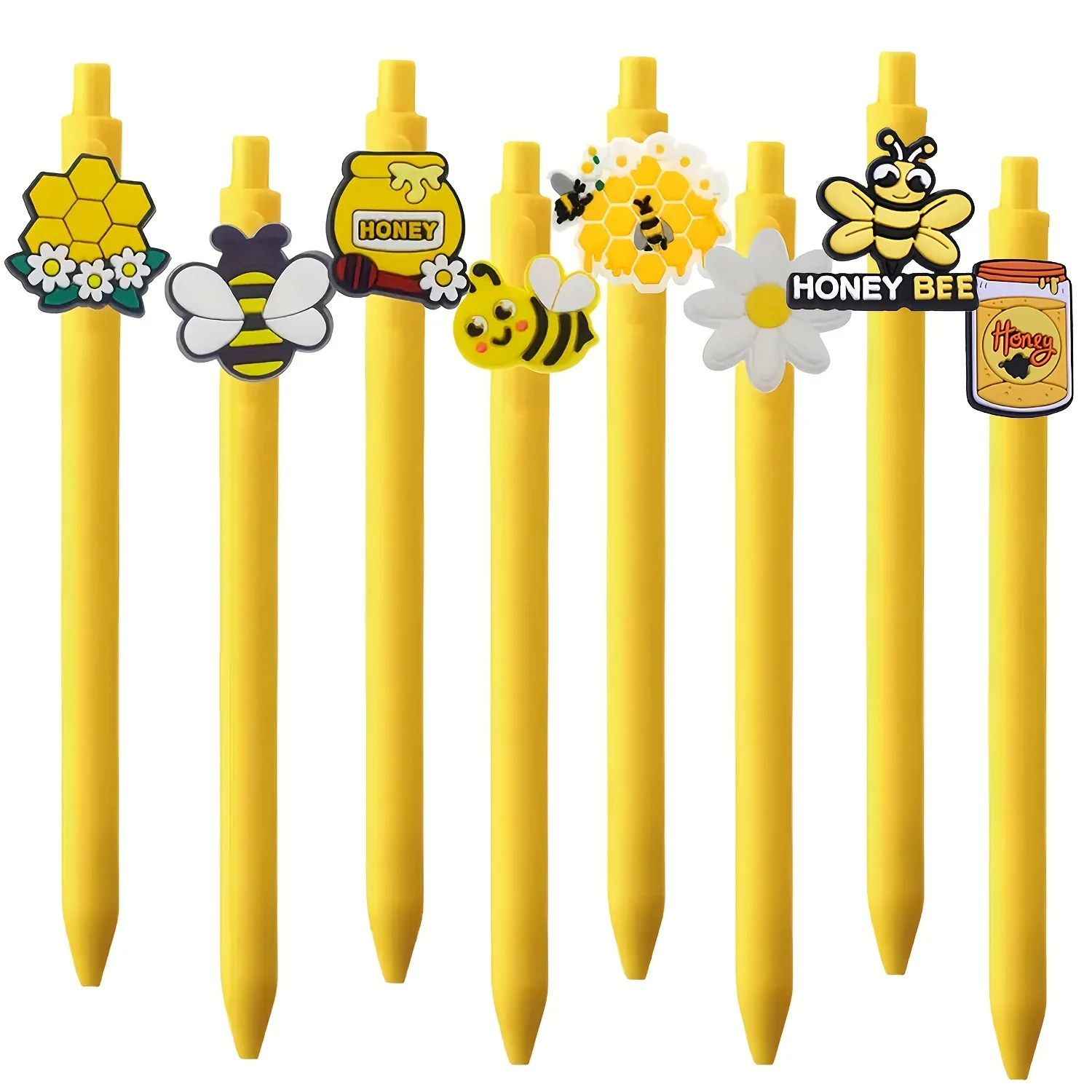 8/16-teiliges Bienen-Neutralstift-Set, schwarze Tinte, Hummel-Stift für Partygeschenke, Schul- und Bürobedarf, Geschenk für Lehrer, Bienenaufmerksam. – Detail 1
