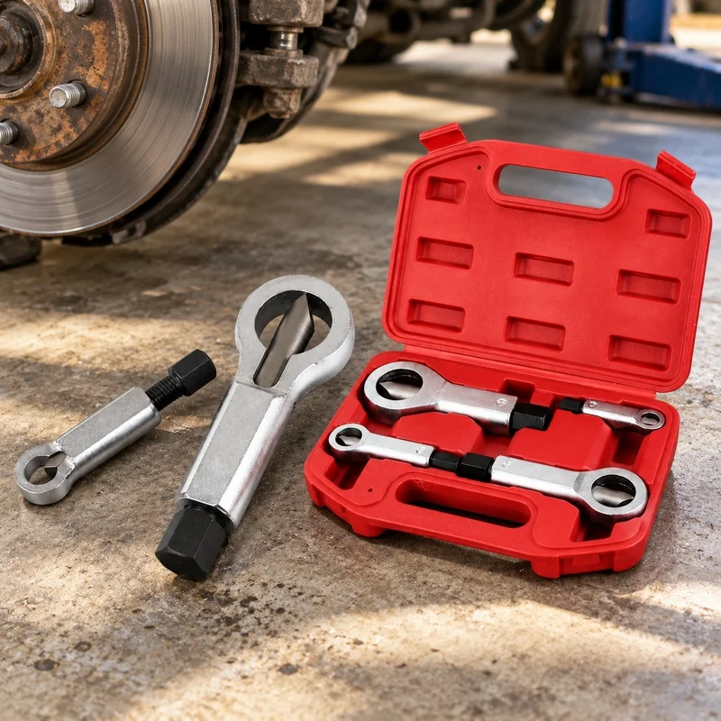 Heavy-Duty Handheld Nut Remover Set of 4, Portable Manual Tool for Extracting Stuck Nuts