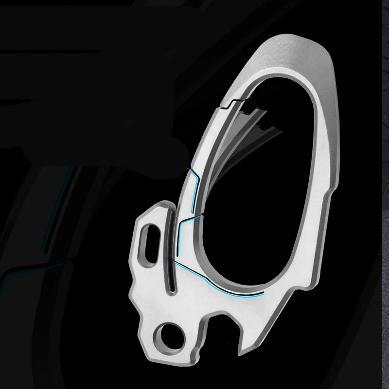 Outdoor Titanium Alloy Multifunctional Keychain EDC Pry Bar Bottle Opener Nail Remover Tool