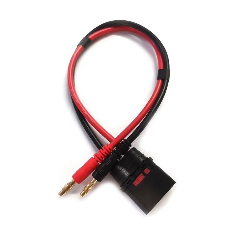 5PCS QS8-S Anti Spark Connector To 4mm Bullet Banana Plug Charger Lead 12AWG QS8 Charge Cable Adapter For DIY RC Drone Lipo Batt