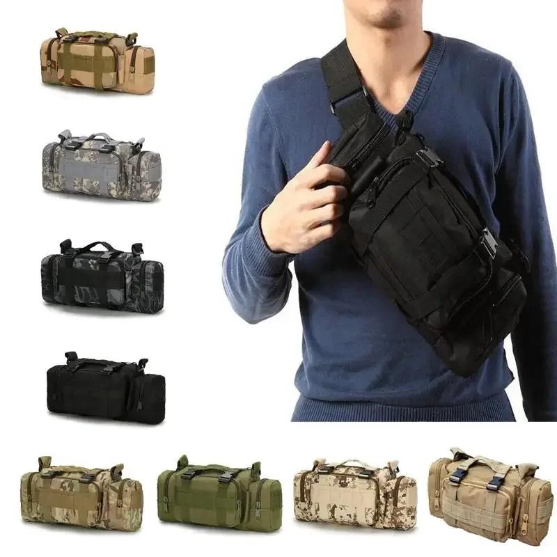 Men Cycling Casual Chest Crossbody Bag Waist Pack Waist Bag Mochilas Hiking Pouch Chest Bag Fishing Sports Backpack