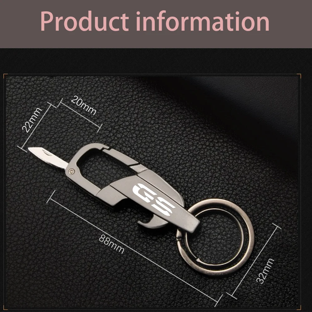 For BMW GS Series Titanium Motocar Key Chain Super Lightweight Titanium EDC Tool Keychain Hanging Buckle Motorcycle Key Chain image 2