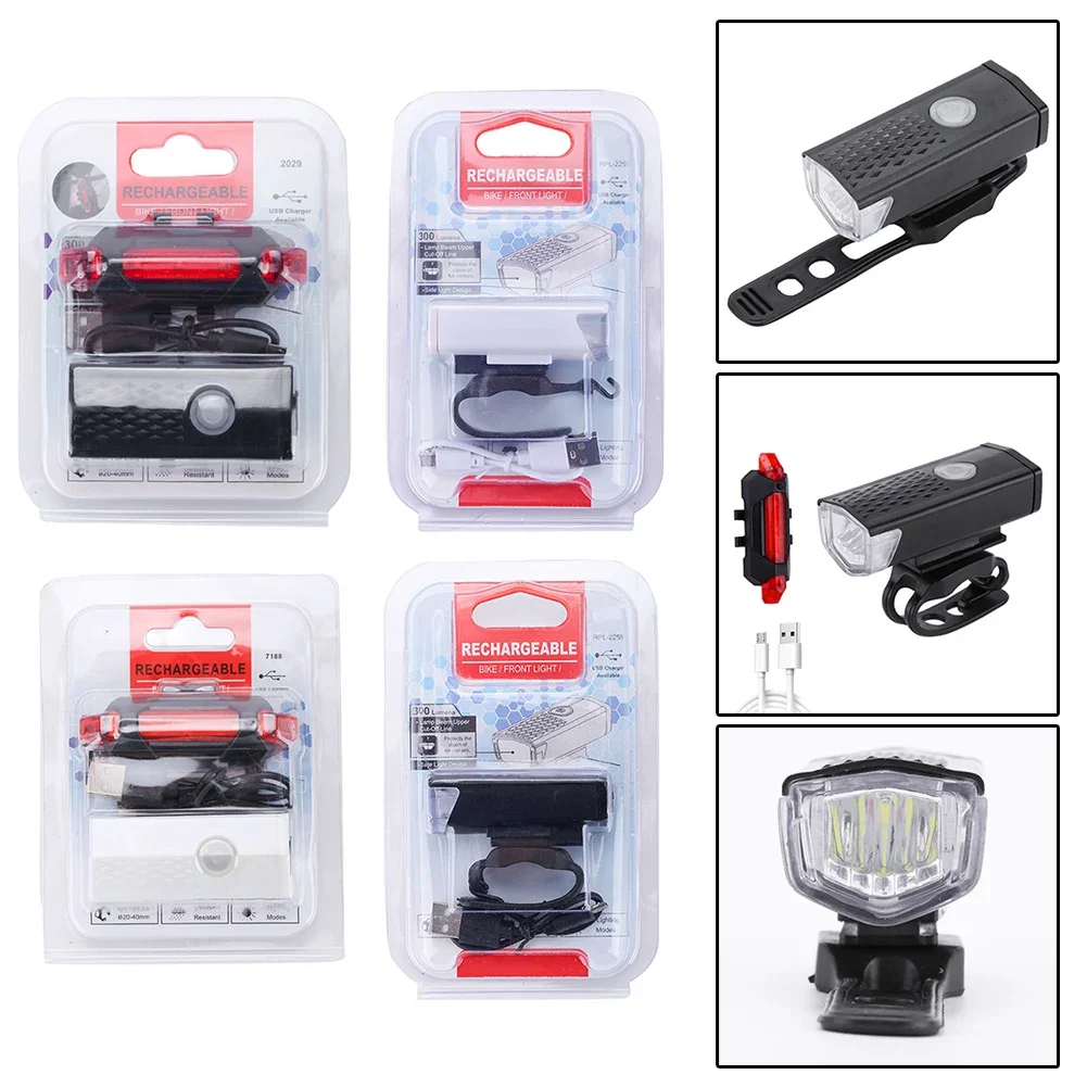 Bike Headlight Bicycle Front Light Built-in Rechargeable Battery Continuous Illumination Convenient Charging Solution